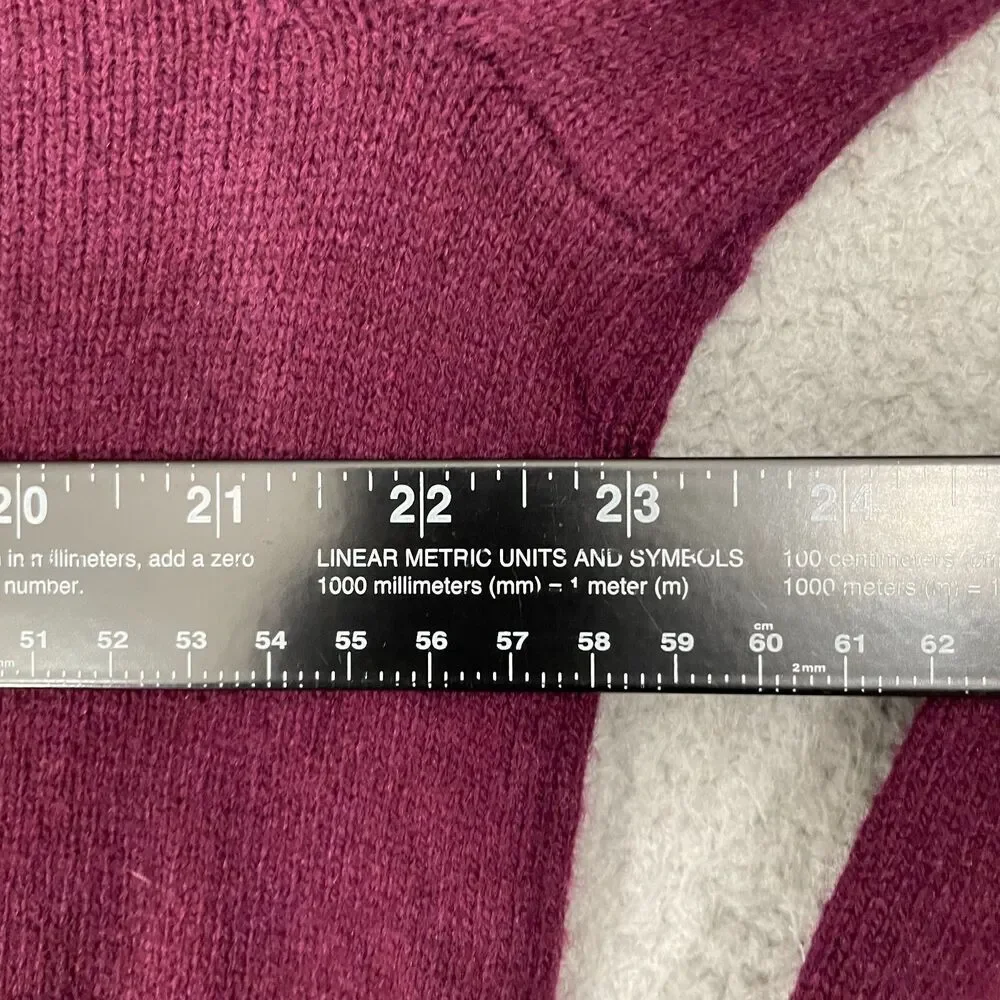 J. Crew Lambs Wool Blend Sweater Men XL Burgundy‎ Preppy Classic Crewneck
